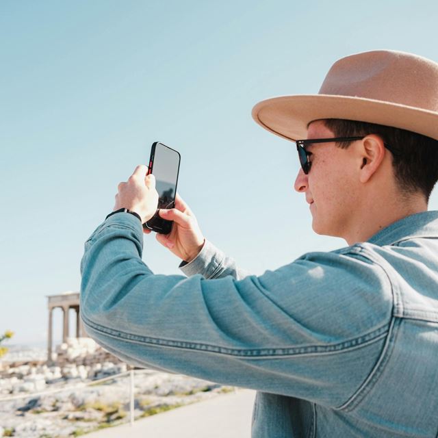 Turist tar bilde