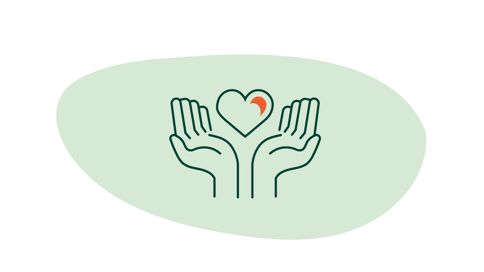 Ikon hjerte i hender